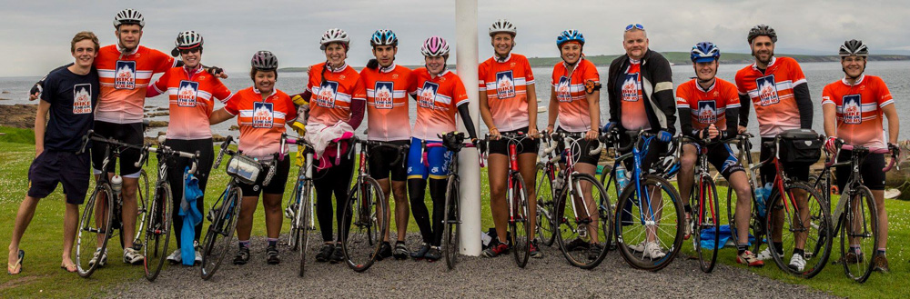 James and the 2014 Bike the UK for MS team