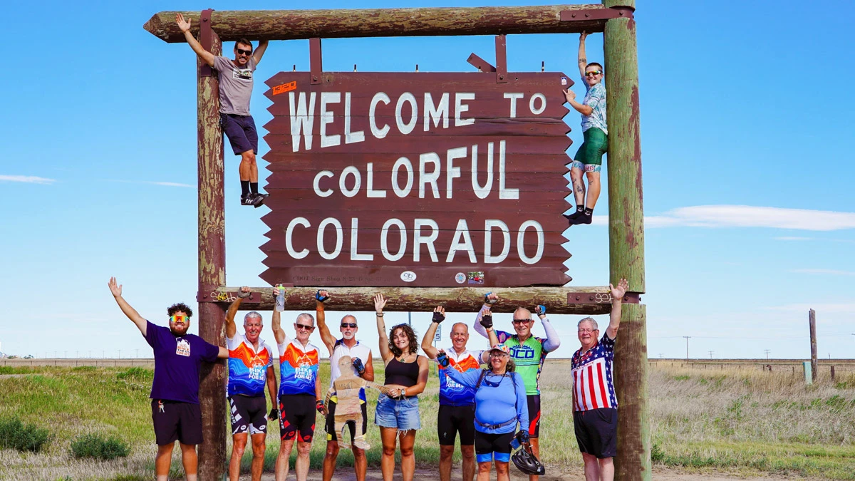The TransAmerica is back! The 2022 team celebrating reaching Colorado.