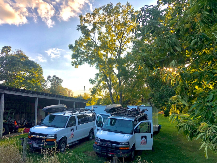 The vans adjusting to life after a cycling journey