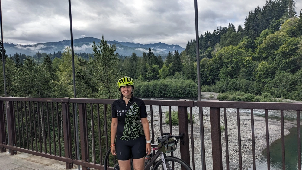 Enjoying the views from the Olympic Discover Trail on the Olympic Peninsula Loop.