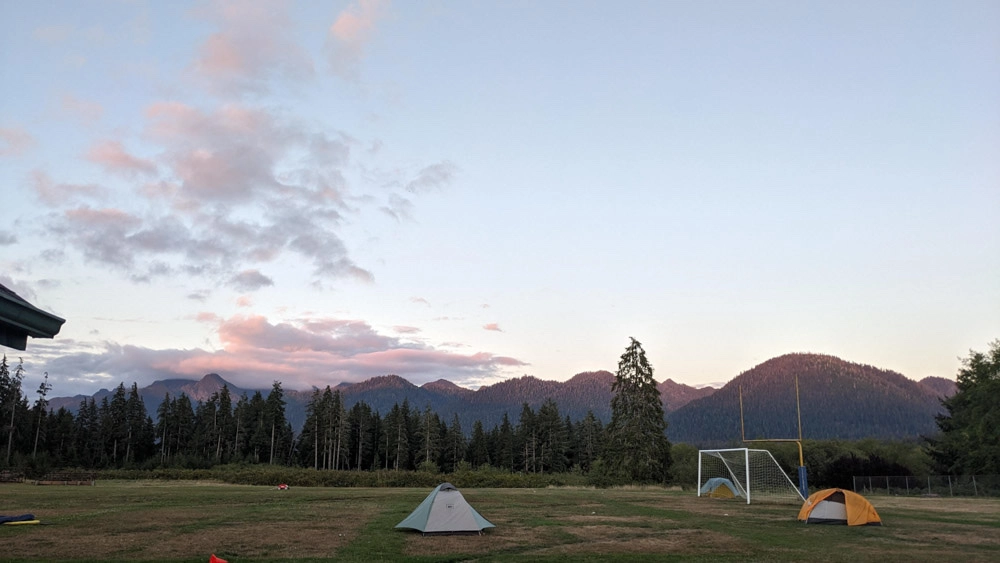 Glorious evenings camping on the Olympic Peninsula Loop.