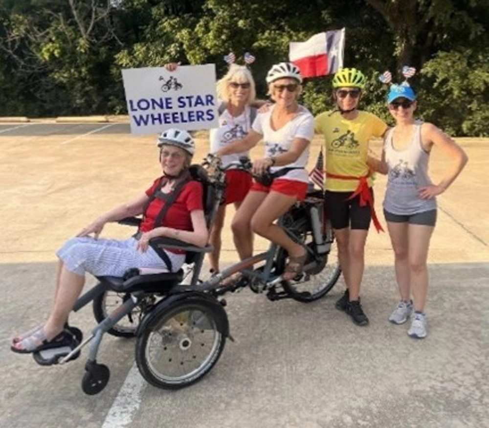 Shannon Catalano out with her Lone Star Wheelers members.